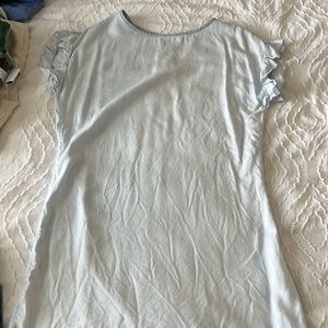 Light blue denim colored t shirt dress